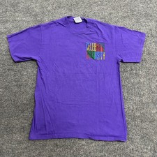 Hanes T Shirt Mens Size M Purple Celebrate Diversity Graphic Cotton Short Sleeve picture