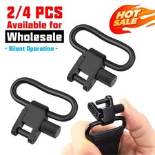 2/4PCS Rifle Gun Sling Swivels Quick Detach Heavy Duty Steel Swivel Set 1