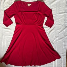 Anthropologie Maeve Red Midi Dress XL Wedding Guest Cocktail Holiday Party picture