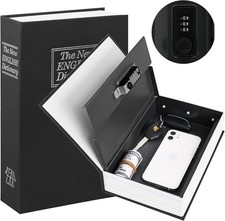 Book Safe Box with Combination Lock Dictionary Diversion Safe Secret Hidden Box picture
