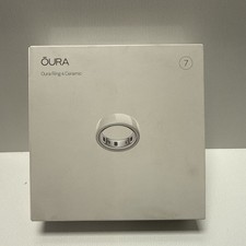 ŌURA Oura Ring 4 Ceramic White Size 7 Activity Tracker Ring Unisex Rechargeable picture