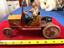 Antique Marx Snoopy Gus Wild Fireman Hook & Ladder Tin Wind-Up Toy Dog picture