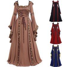 Women's Vintage Victorian Renaissance Gothic Dress Medieval Dress Costume Hooded picture