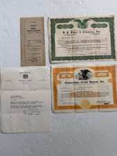 Vintage 1920-1960 Stock Certificate Lot, Fidelity B.J. Baker Conservative Credit picture