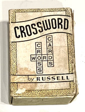 Vintage 1930's Russell Crossword Miniature Card Game with Box picture