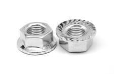 M8 x 1.25 Coarse Class 8 Hex Flange Nut with Serration Zinc Plated picture