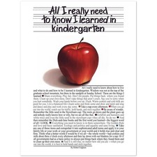 All I Really Need to Know Learned in Kindergarten Poster picture