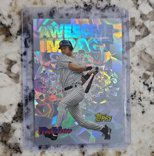 Topps 1997 Awesome Impact Insert Derek Jeter Yankees Baseball #AI 7 Base picture
