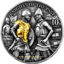 Knights of the past 2 oz silver coin antiqued Malta 2022 picture