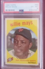 1959 1964 1966 1967 TOPPS WILLIE MAYS 4 CARD LOT ALL GRADED PSA 6 DEAD CENTERED  picture