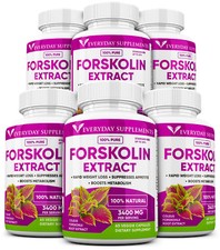 6 x Forskolin Maximum Strength 100% Pure 3400mg Rapid Results Forskolin Extract picture