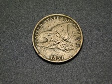 OLD US COIN 1857 FLYING EAGLE PENNY CENT picture
