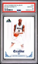 2014-15 Panini Excalibur Kevin Garnett #54 Blue PSA 10 SSP Pop 1 picture