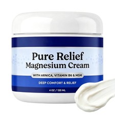 Pure Relief Magnesium Cream - Dead Sea Magnesium Lotion With MSM & Arnica picture