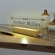 Acrylic Desk Name Plate Personalized I Custom Acrylic Sign I Name Plate for Desk picture