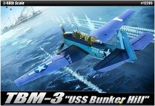 Academy TBM-3 USS Bunker Hill 1/48 Scale Model Kit - Navy Aircraft Replica picture