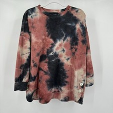 Ali Miles Womens Boho Lagenlook Top Size L Artsy Oversized Eclectic Indie picture