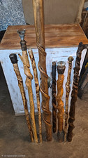 Handmade By Me Carved Wood Walking Cane Very Solid And Unique picture