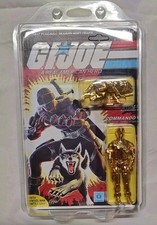 GI Joe Cobra 1985 Snake Eyes Carded GOLD  UnPunched V2 RARE Free S/H picture