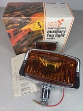 Vintage NOS 12V Sears Quartz Halogen AMBER Auxiliary FOG LIGHT 55711 TESTED picture