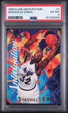 SHAQUILLE O'NEAL 1995-96 FLAIR ANTICIPATION INSERT PSA 6 MAGIC #7 SHAQ picture