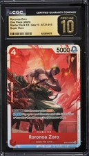 Roronoa Zoro ST21-015 CGC 10 Pristine ENGLISH One Piece Started Deck Super Rare picture