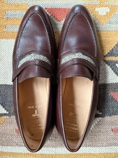 NEW PEAL / Brooks Brothers / Crockett Jones Harris Tweed US 11 Penny Loafer NIB picture
