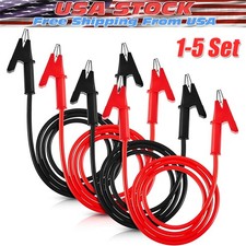 1-5X Alligator Clips Electrical Multimeter Test Leads 1500V/15A Jumper Wires Set picture