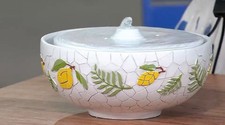 Temp-tations Outdoors Round Table Top Plug-in Fountain M99638 Lemons & Palms picture