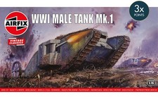 Airfix Vintage Classic WWI Male Tank Mk.I 1:76 Scale Model Tank Kit A01315V picture