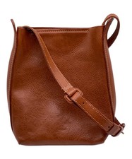 GENTEN Shoulder bag Minerva Leather Brown Authentic From Japan picture