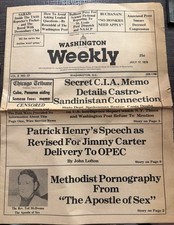 Washington Weekly July 17 1979 CIA Castro Sandinista Carter Vintage Newspaper picture