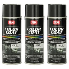 SEM 15013 Pack of 3 Color Coat Landau Black Spray Paint Aerosol Can 12 oz. picture