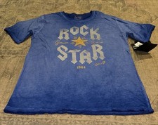 New Seven7 Mens Sz xl x-large Short Sleeve Rock Star Blue Shirt picture