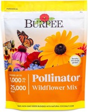 Burpee Wildflower 25,000 Bulk, 1 Bag, 18 Varieties of Non-GMO Flower Seeds Polli picture