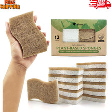 Biodegradable Natural Kitchen Sponge - Compostable Cellulose and Coconut Waln... picture