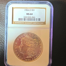 1904-O Morgan $1 Silver Dollar NGC MS64 Cert 3201555-066 picture