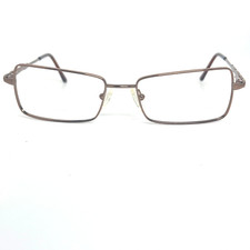 Genny 775-B 5339 Eyeglasses Frames Brown Rectangular Full Wire No Lens H1241 picture