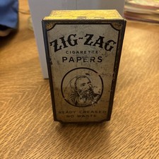 Vintage 1930s Metal Zig-Zag Cigarette Tobacco Papers Metal Wall Dispenser picture