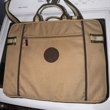 Vintage Eddie Bauer Folding Stadium Seat Backpack Chair Khaki Plaid Unused picture