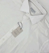 NEW Peter Millar Highlands Soft Twill Cotton Shirt Long Sleeve Size Large White picture