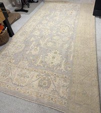 Ushak Traditional Beige & Gray Floral Rectangle Area Rug, Floral & Garden Theme picture