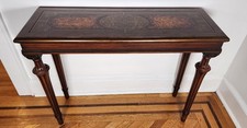 Glass Top Wood Console or Entry Table picture