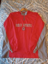 Vintage Cadre Ohio State Buckeyes Jacket XL Red Quarter Zip Windbreaker OSU picture