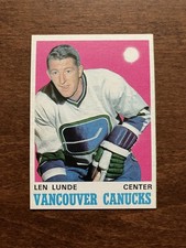 1970-71 O-Pee-Chee Hockey Set Break, #230 Len Lunde, EX-EXMT picture