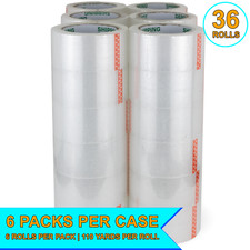 Up to 144 Rolls Carton Sealing Clear Packing Shipping Box Tape 2