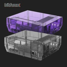 Premium Bitfunx NES Shell Replacement — Clear / Clear Purple / Clear Black picture