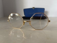 Vintage 1930s 1/10 12K GF Octagon Octagonal Eyeglasses Glasses w/ Case picture