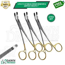 3 Pcs T/C Wynman Crown Remover & Gripper Forceps 7
