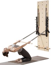 Uimoso Wall Mounted Pilates Reformer Machine Pilates Springboard Maple Wood Gym picture